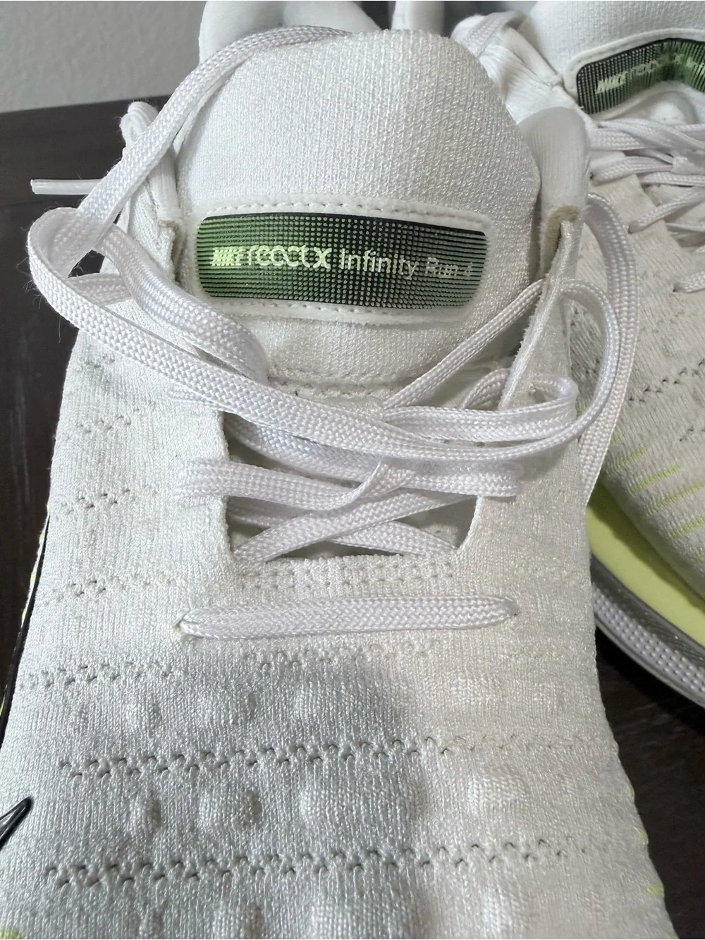 Nike Men’s White & Neon Yellow Athletic Running Shoes